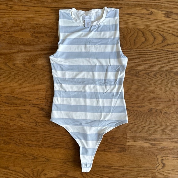 House of Harlow Stripe Bodysuit - Picture 1 of 2
